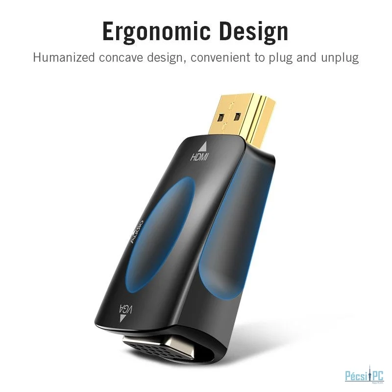 Vention HDMI to VGA with 3,5mm Jack Adapter Black