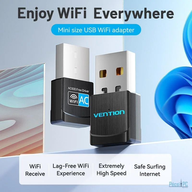 Vention KDSB0 Wi-Fi Dual Band Adapter Black