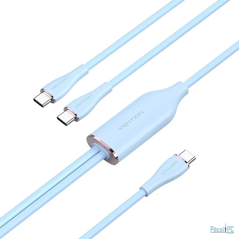 Vention USB 2.0 C to 2xUSB C Cable 1,5m Blue