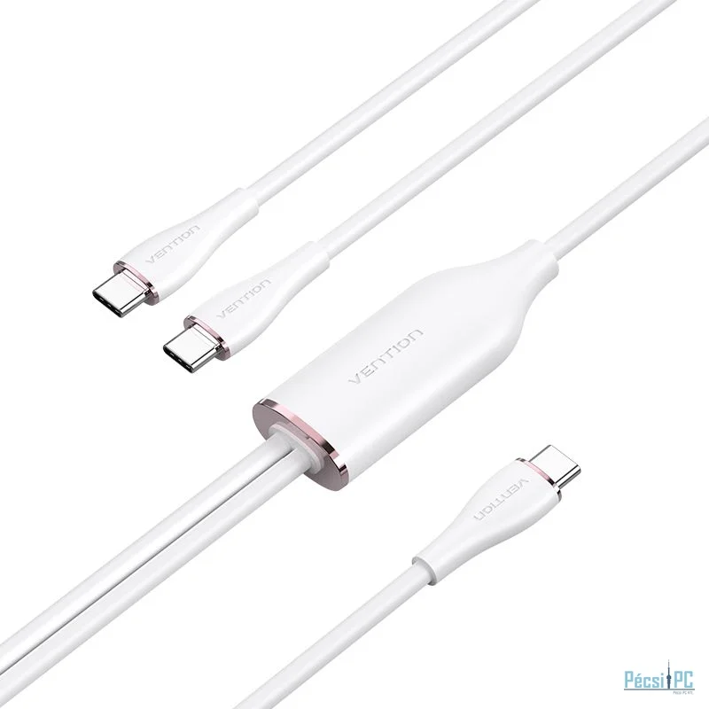 Vention USB 2.0 C to 2xUSB C Cable 1,5m White