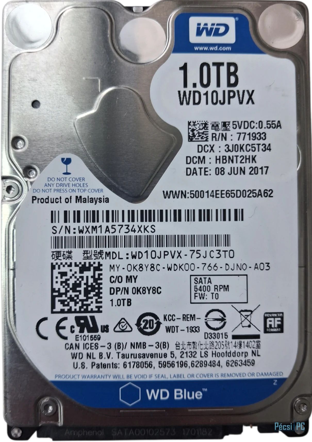 Használt HDD, merevlemez