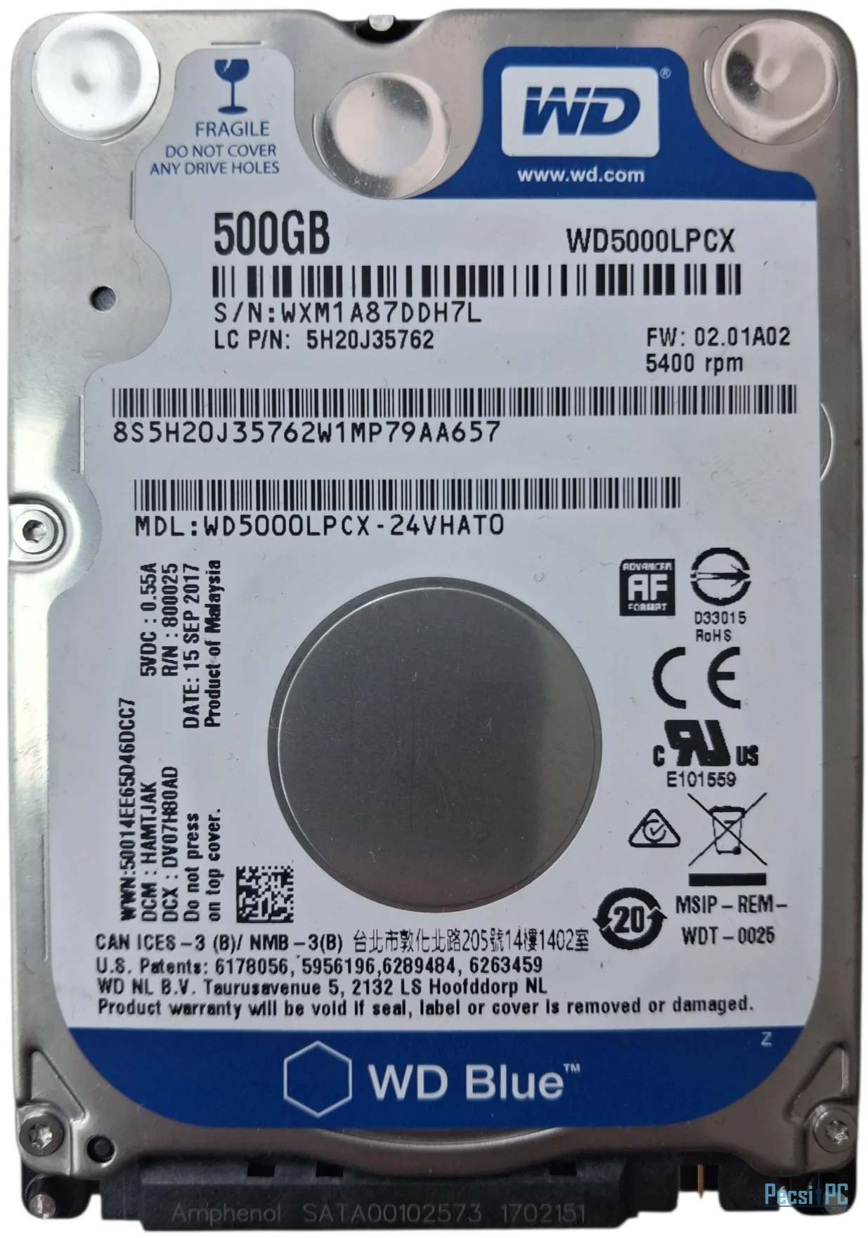 Használt HDD, merevlemez