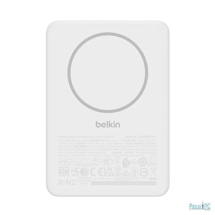 Belkin BoostCharge Slim Magnetic 5000mAh PowerBank White