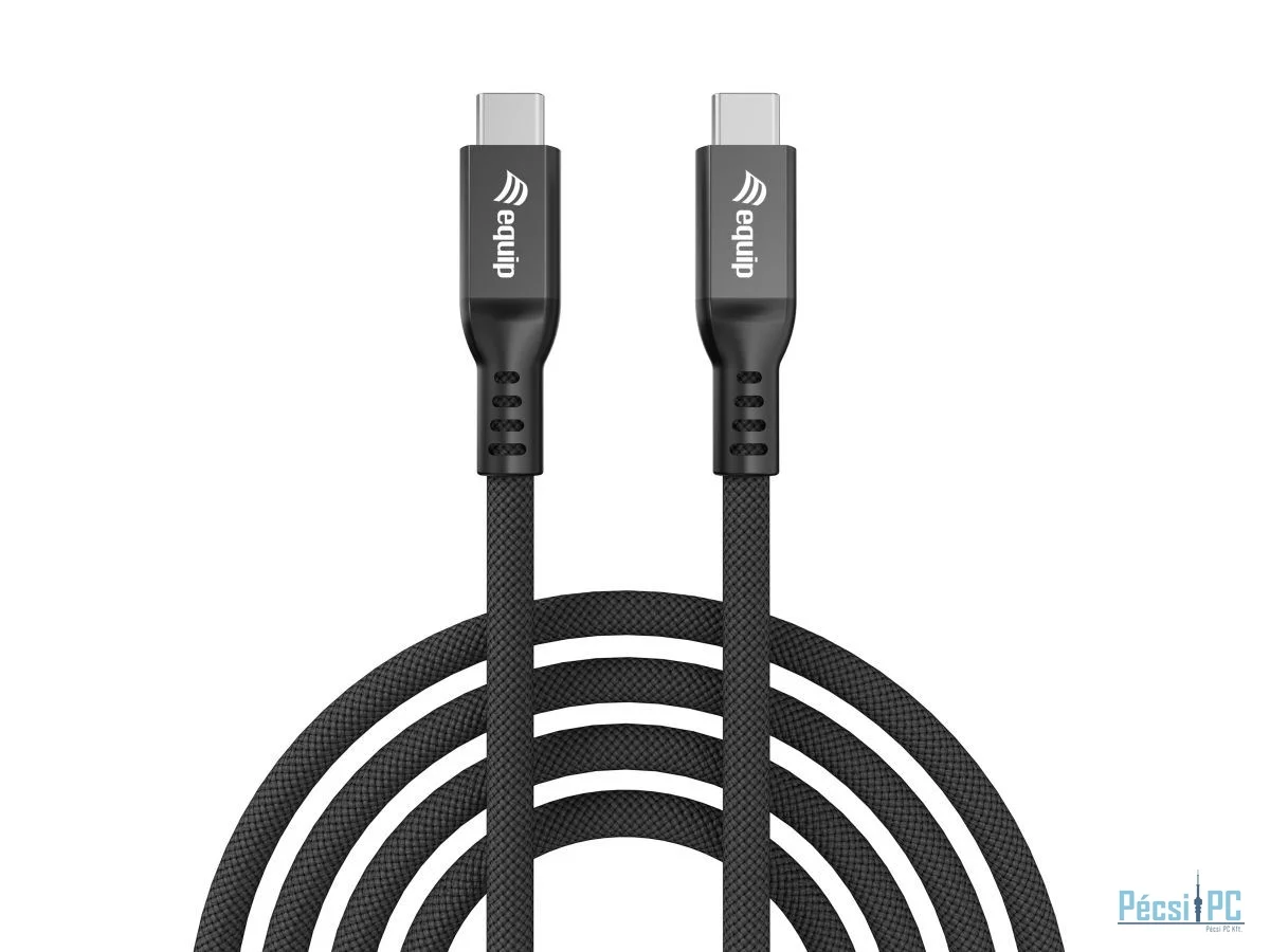 EQuip USB4 Cable USB-C Male to USB-C Male 2.0m 80Gbps PD 3.1 240W 8K/60Hz Thunderbolt 3/4 Compatible Black