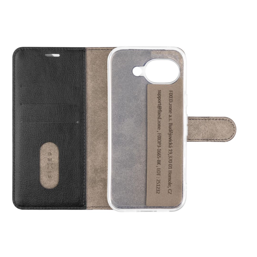 FIXED Opus oldalra nyíló telefontok Google Pixel 10A telefonhoz, fekete