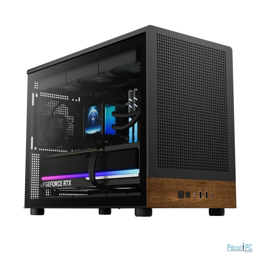 Gamdias Athena M4M Wood Tempered Glass Black/Wood