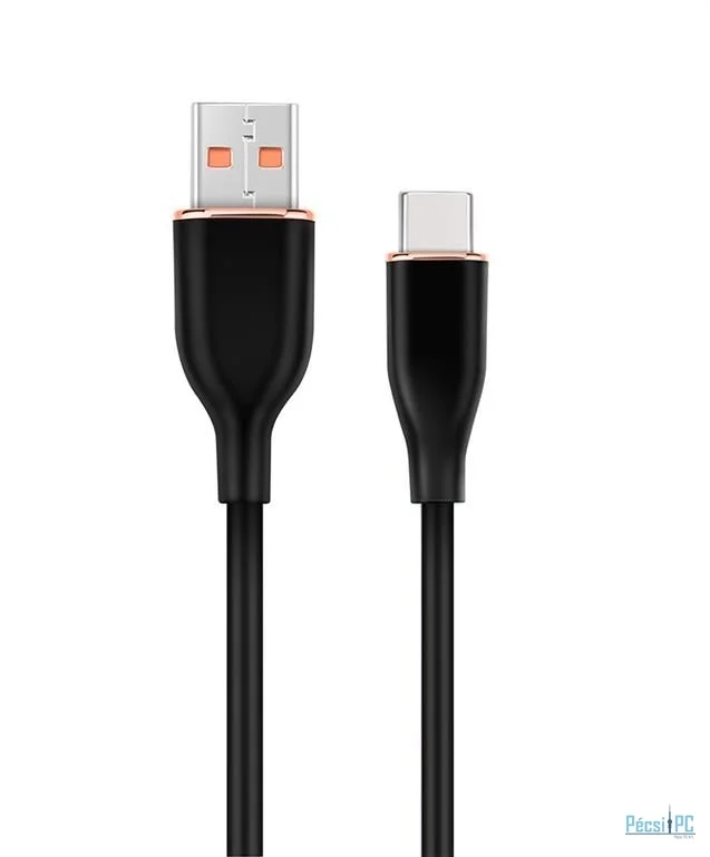 Gembird CC-USB2S-AMCM-1.5M-BK Premium silicon Type-C USB charging and data cable 1,5 m Black