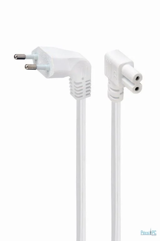 Gembird PC-184L Power cord (C7) with angled connectors 2,5m White