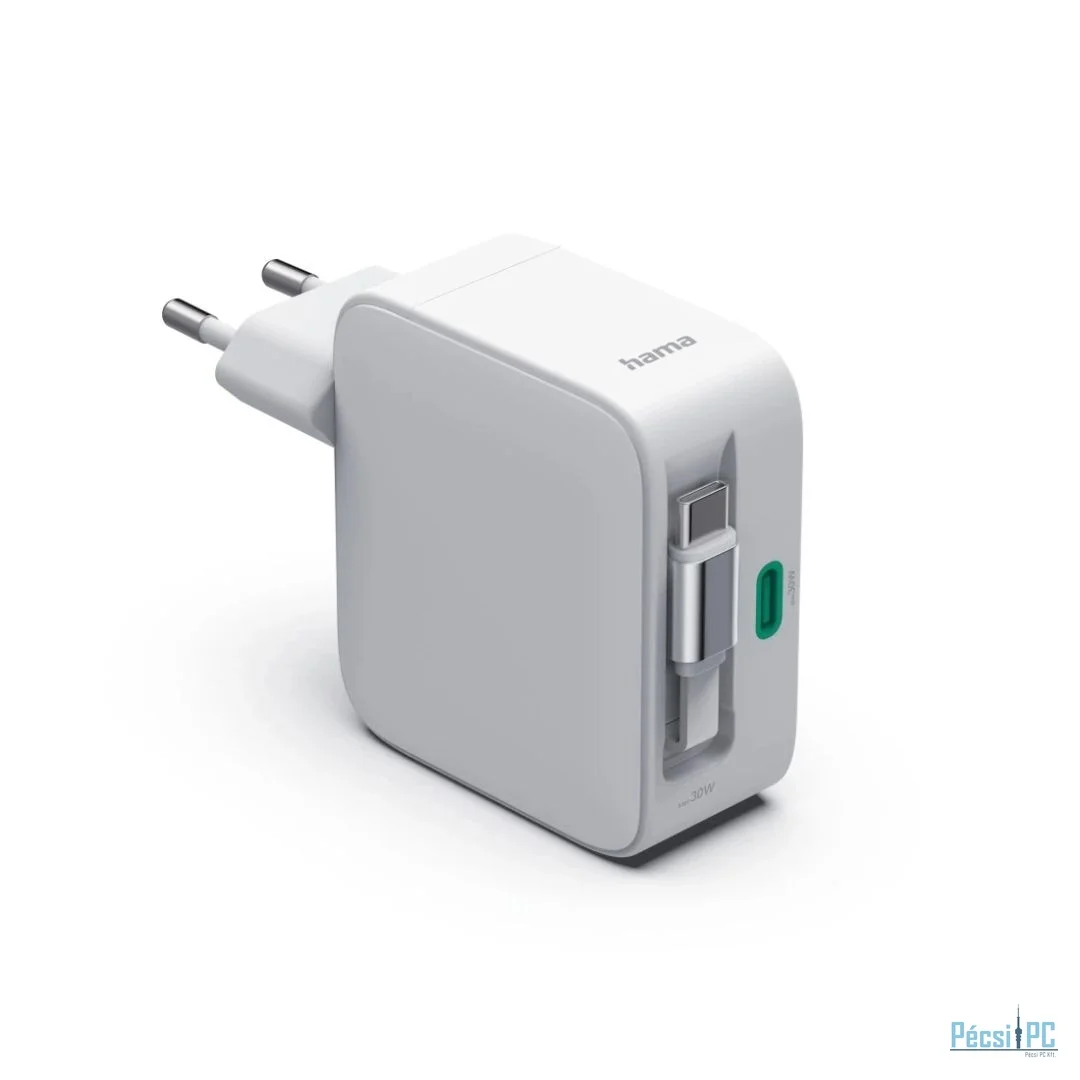 Hama Fast Charger GaN 2xUSB-C PD 30W White