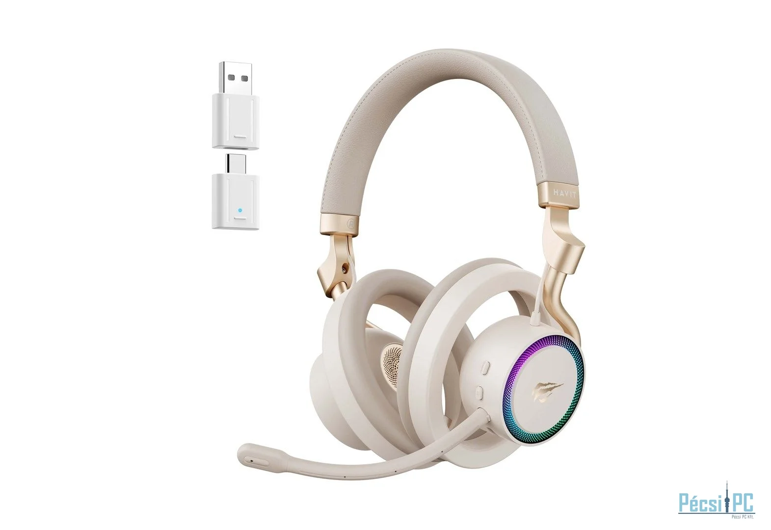 HAVIT Gamenote FUXI-H8 Wireless Gaming Headset Gold