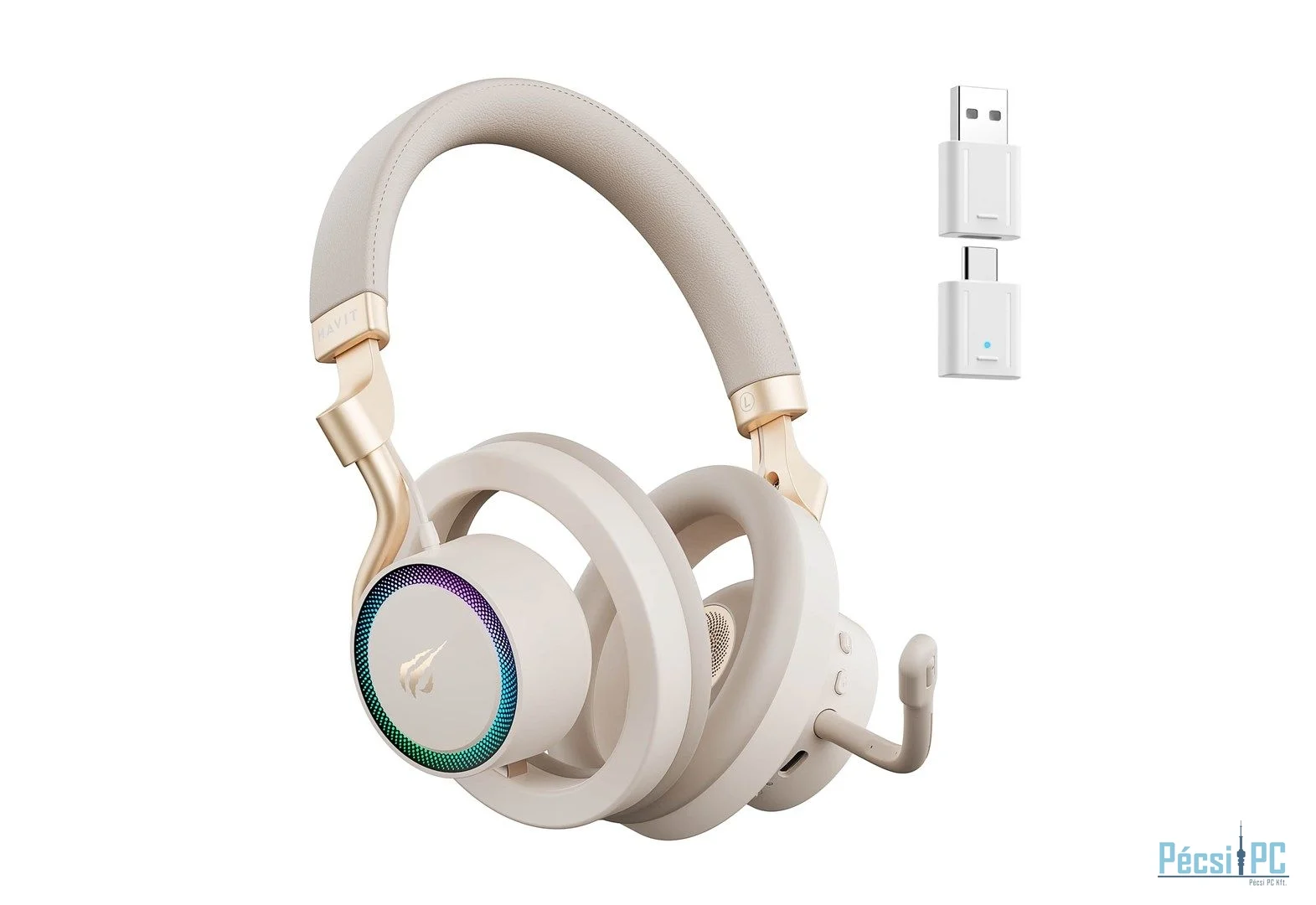 HAVIT Gamenote FUXI-H8 Wireless Gaming Headset Gold