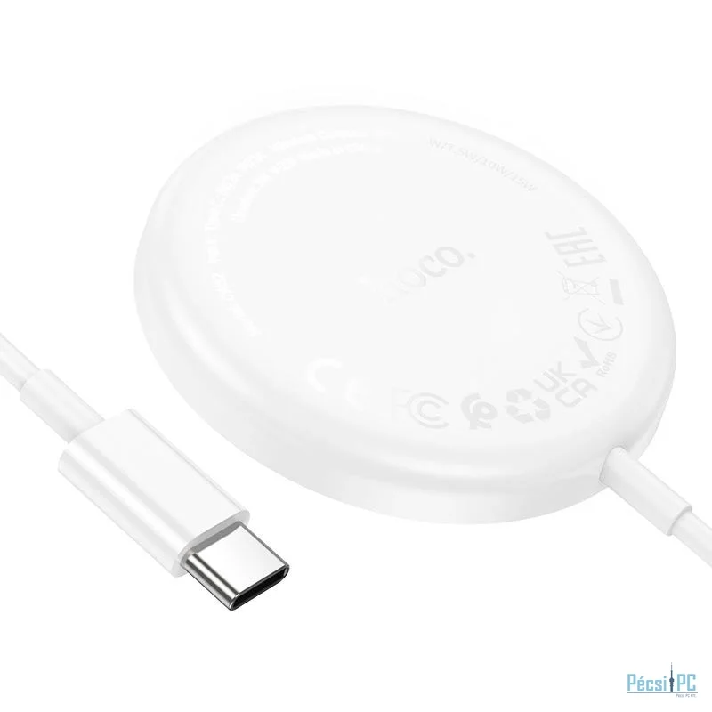 Hoco CW52 Enjoy Magnetic Wireless Charger 15W White