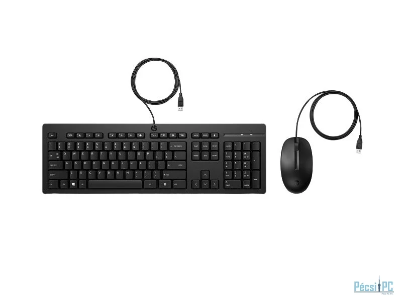 HP 225 Wired Mouse and Keyboard Combo Black HU