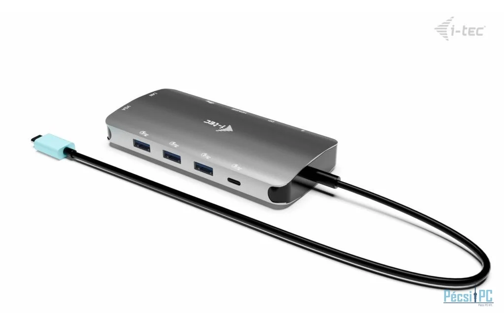 I-TEC USB-C Metal Nano 3x Display (DP, HDMI and VGA) Docking Station + Power Delivery 100 W