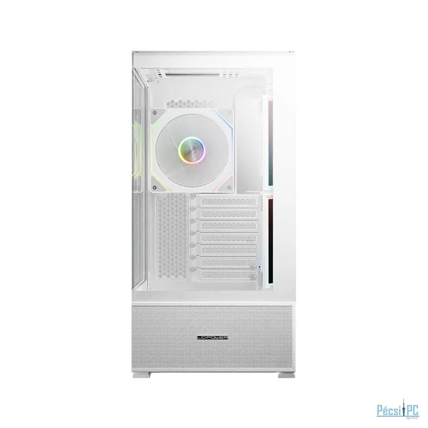 LC Power Gaming 812W Quartz Vision Tempered Glass White