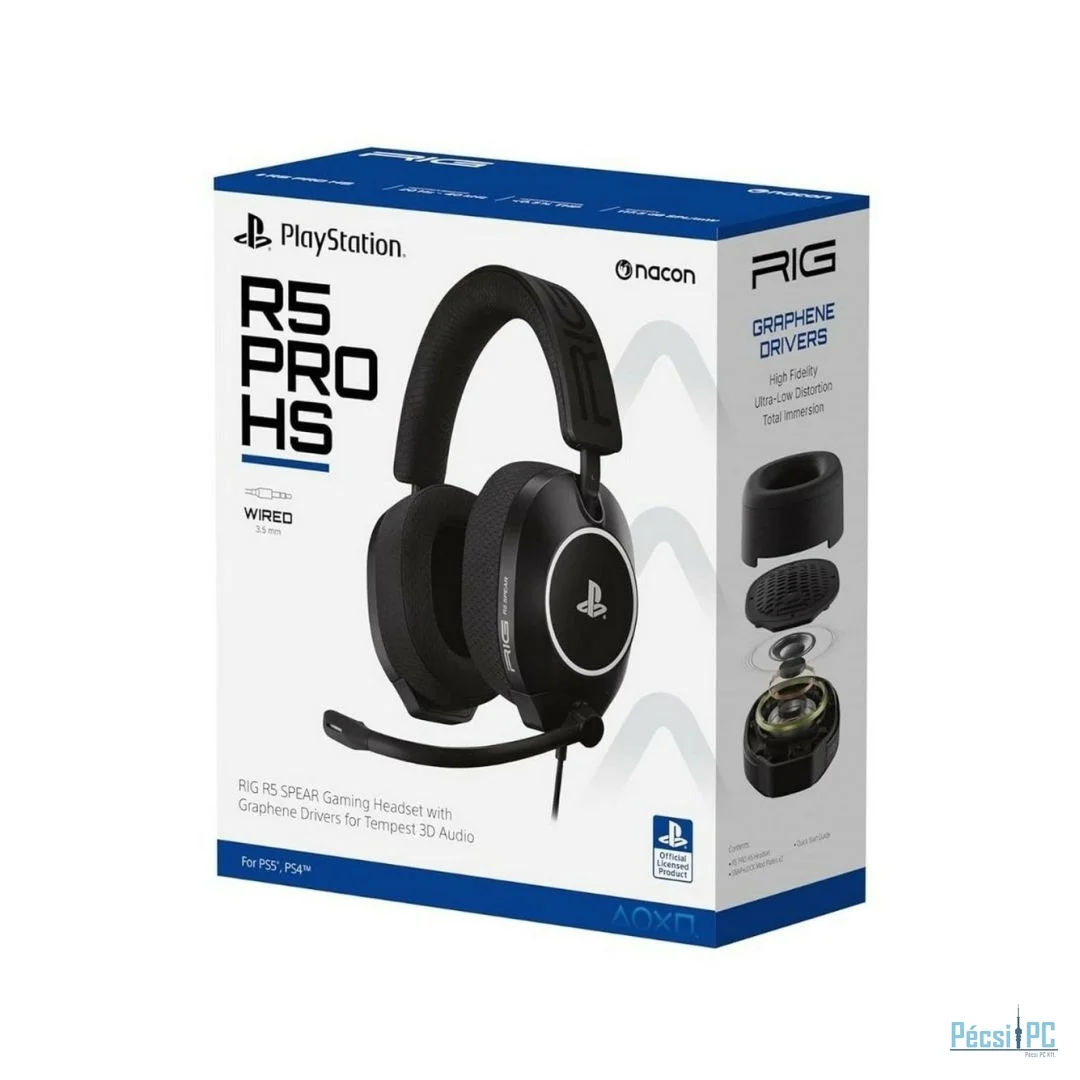 Nacon RIG R5 PRO HS Wireless Bluetooth Gaming Headset Black
