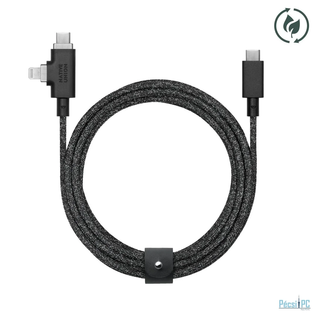 Native Union Belt Duo Pro USB-C to USB-C, Lightning cable 2,4m Cosmos