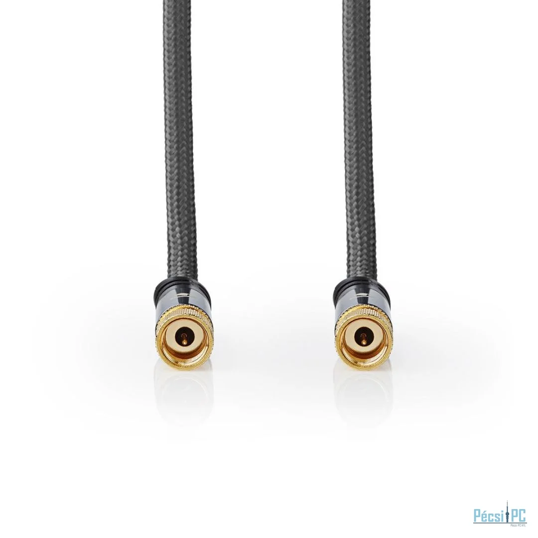 Nedis F Male - F Male Satellite & Antenna Cable 5m Gun Metal Grey