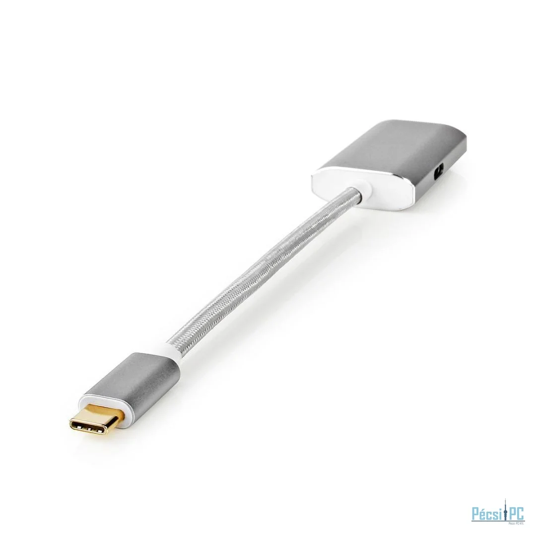 Nedis USB 3.2 Gen 1 USB-C Male - DisplayPort Female USB-C Female 4K60Hz Power delivery 0,20m Grey