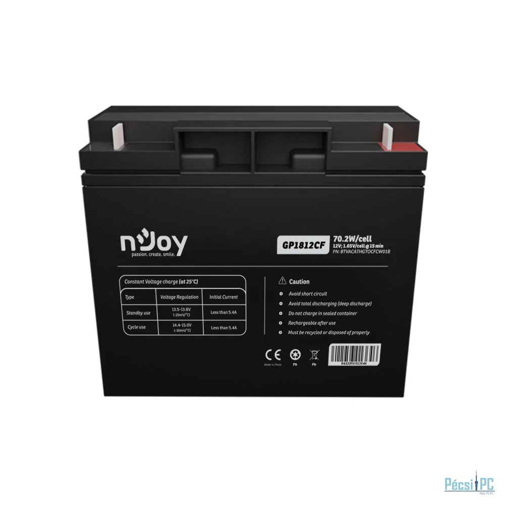 Njoy 12V/18Ah szünetmentes akkumulátor 1db/csomag