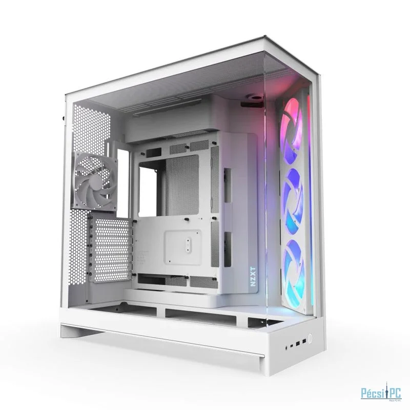 NZXT H9 Flow RGB Tempered Glass White