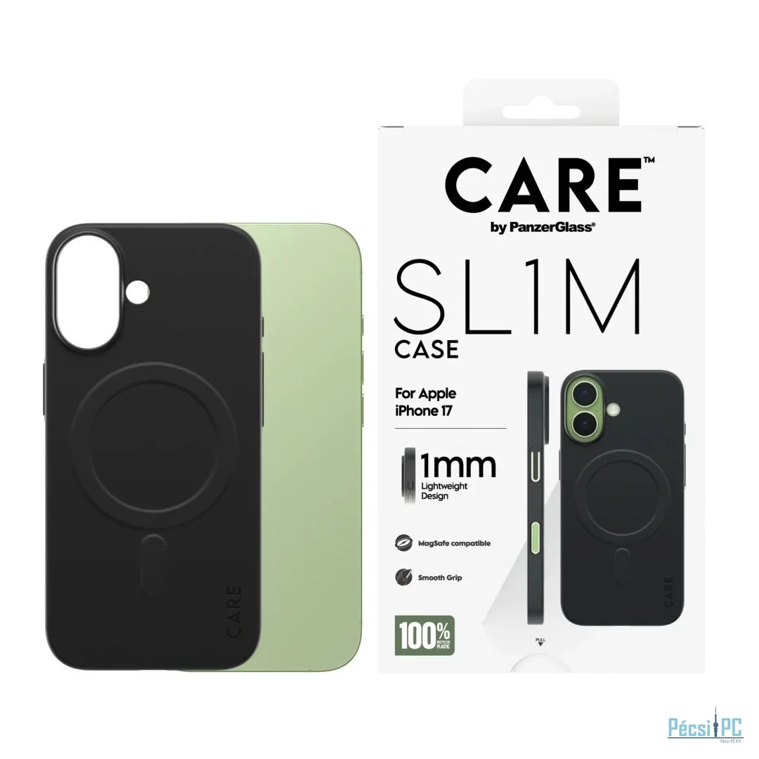 PanzerGlass Care slim MagSafe case for Case iPhone 17 Black