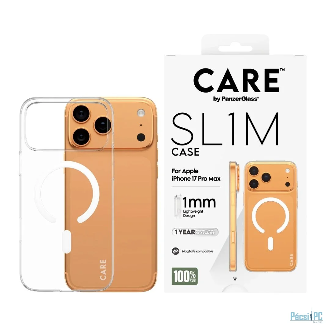 PanzerGlass Care slim MagSafe case for iPhone 17 Pro Max Transaprent