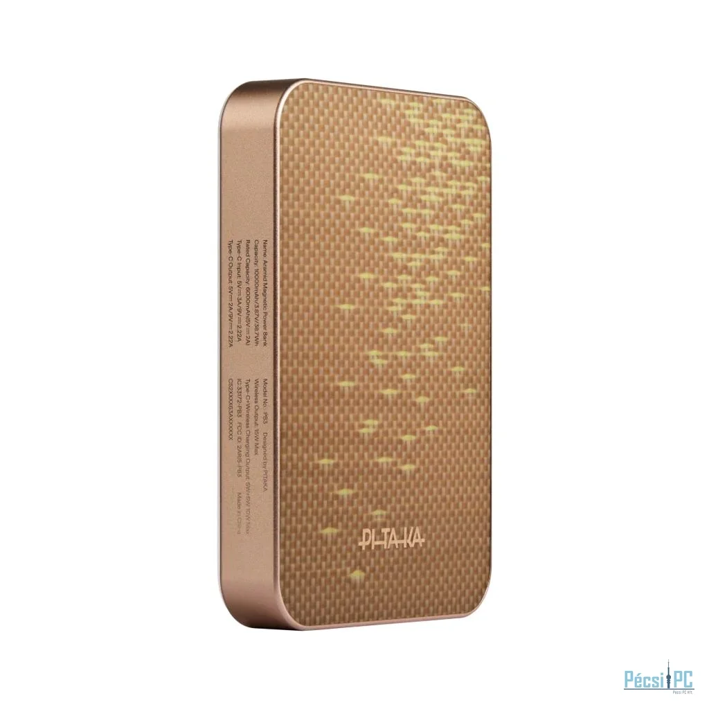Pitaka Qi2 10000mAh Power Bank Golden Glint