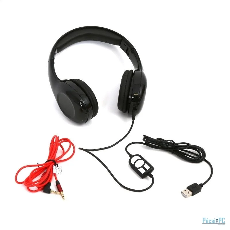 Platinet Omega FH4920B Freestyle Headset mini jack+USB Mic Black