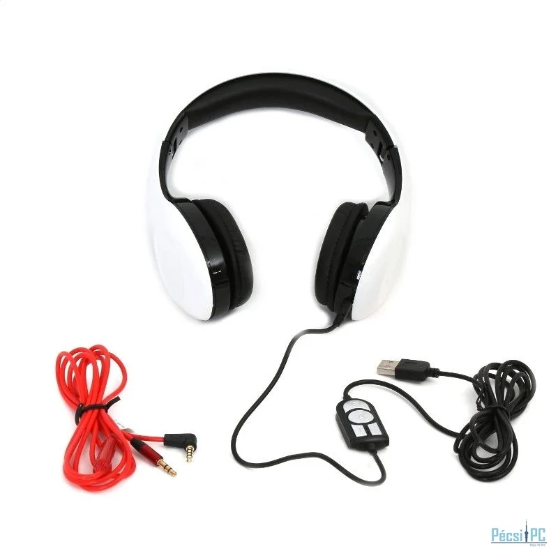 Platinet Omega FH4920B Freestyle Headset mini jack+USB Mic White
