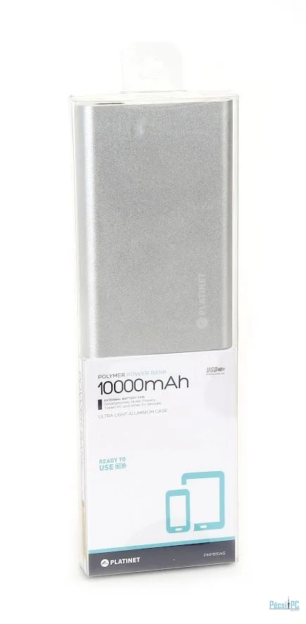 Platinet PMPB10AS Polymer Alu 10000mAh PowerBank Silver