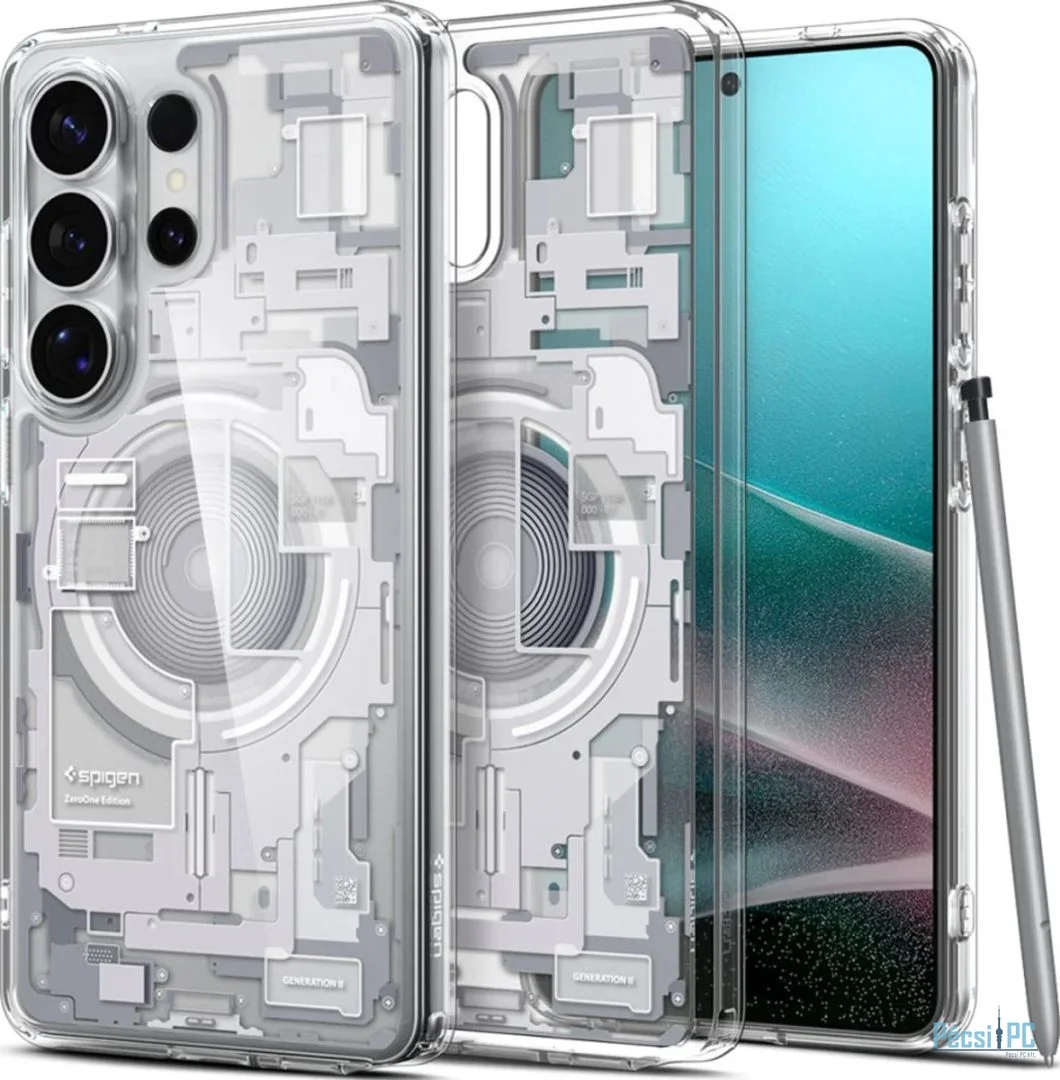 Spigen Ultra Hybrid MagSafe case for Samsung Galaxy S26 Ultra Zero One White