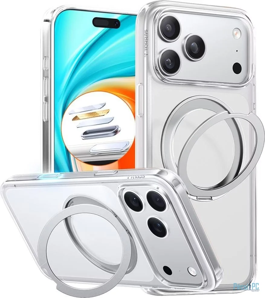 Torras Ostand Pro case for iPhone 17 Pro Clear