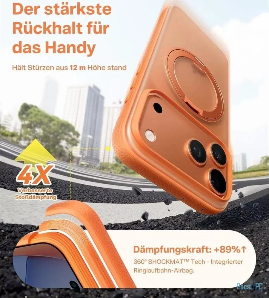 Torras Ostand Pro case for iPhone 17 Pro Energy Orange