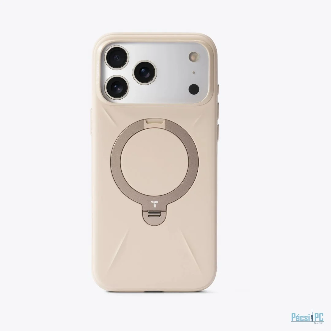 Torras Ostand Q3 Silicone case for iPhone 17 Pro Dessert Gold