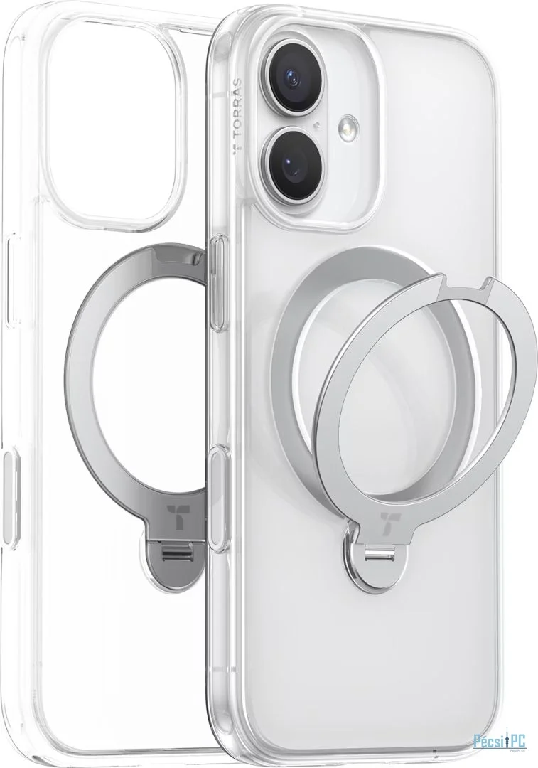 Torras Ostand Q3 Spin case for iPhone 17 Clear