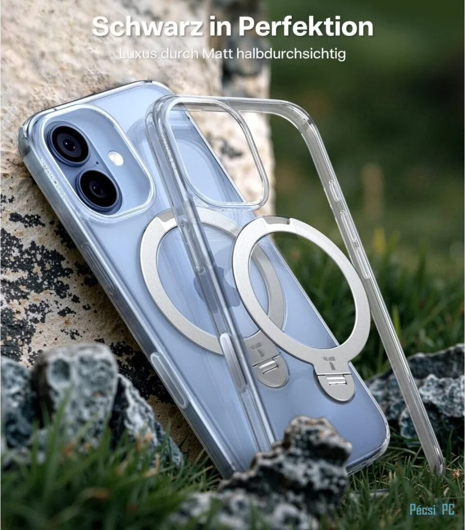 Torras Ostand Q3 Spin case for iPhone 17 Clear