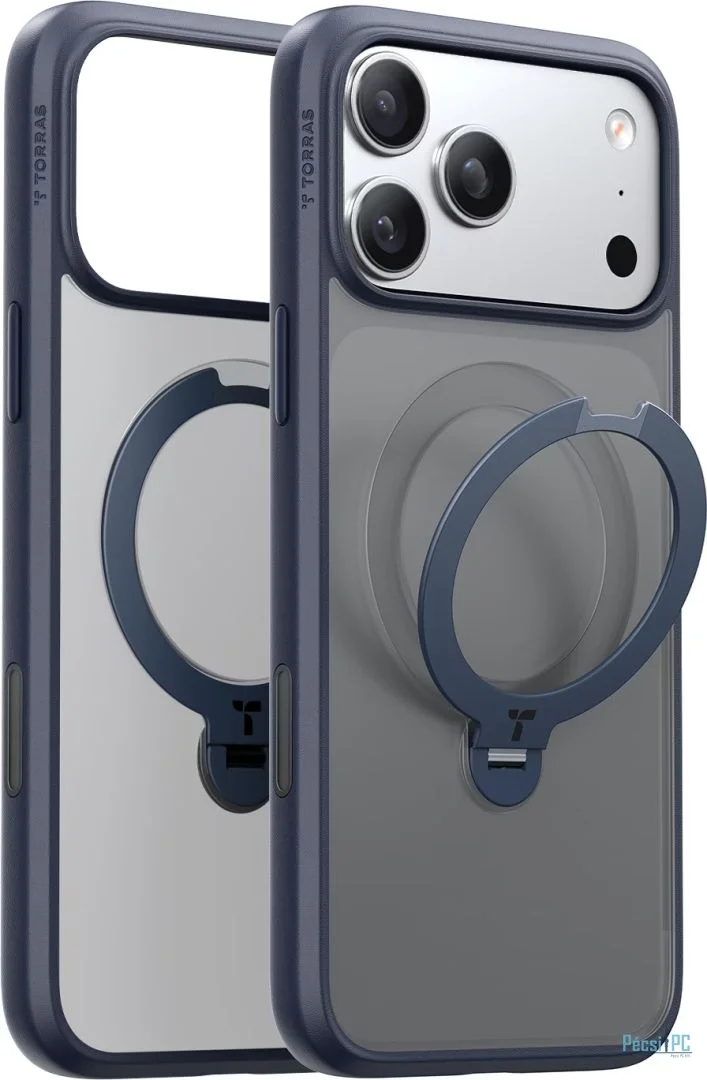 Torras Ostand Q3 Spin case for iPhone 17 Pro Max Midnight Blue