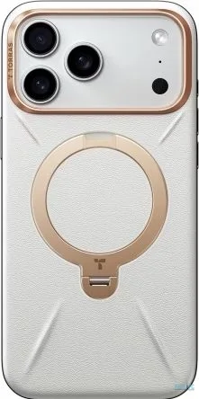 Torras Ostand Q3 Vegskin case for iPhone 17 Pro Pearl Grey