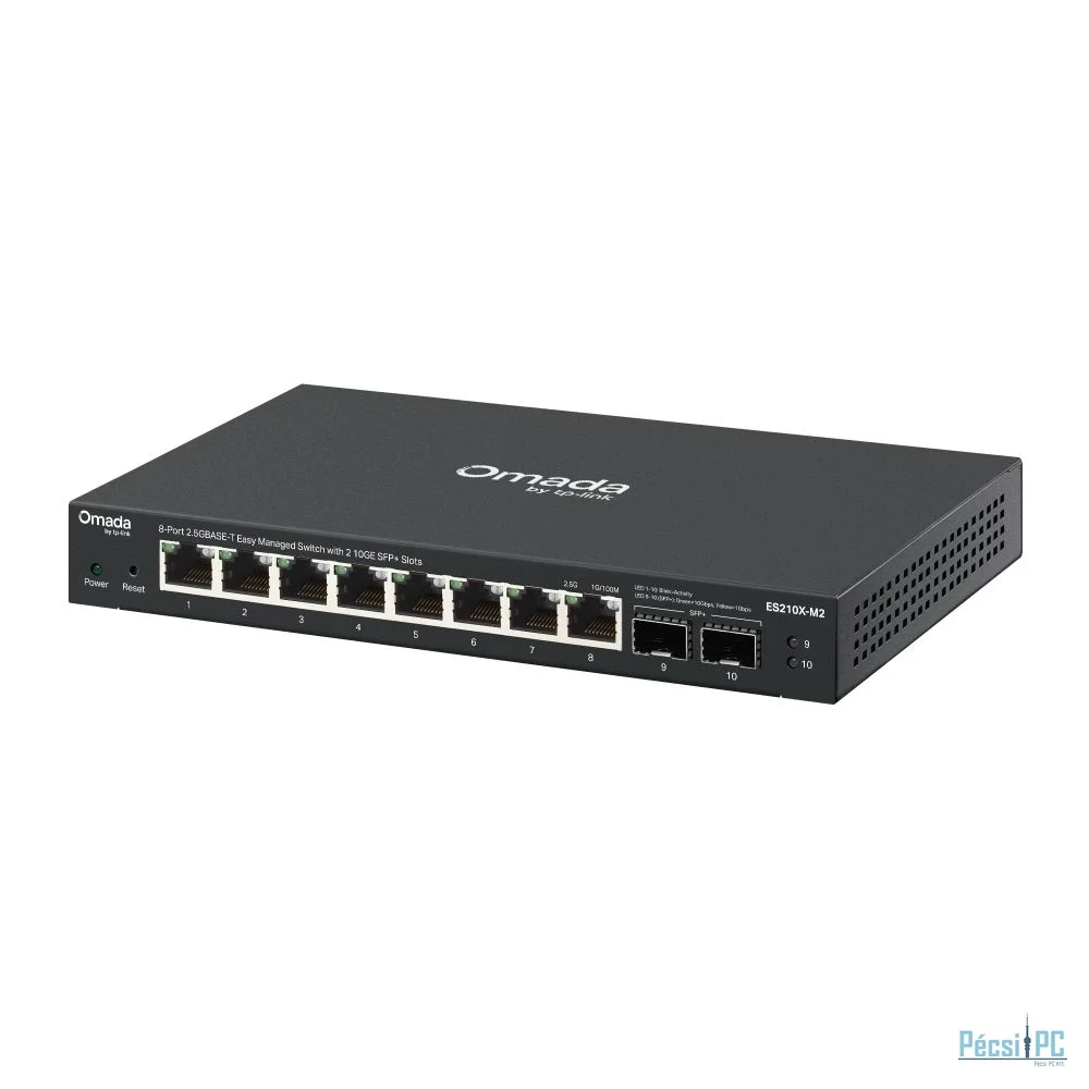 TP-Link ES206XPP-M2 Omada 8-Port 2.5G BASE-T Easy Managed Switch with 2 10GE SFP+ Slots
