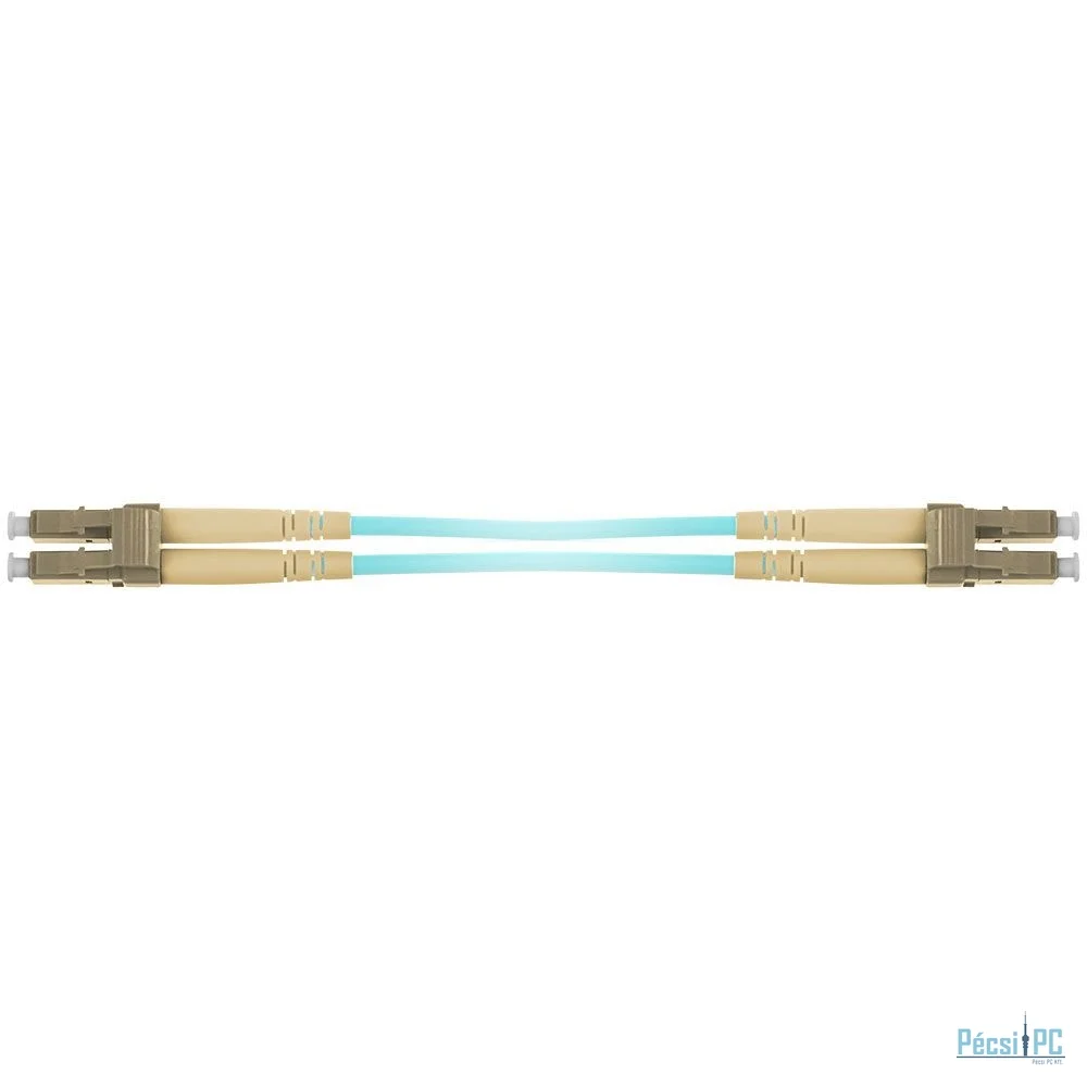 ACT Multimode 50/125 OM3 duplex armored fiber cable with LC connectors 7m Blue