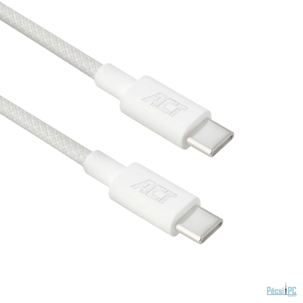 ACT USB 2.0 240W charging/data cable USB-C to USB-C 2m White