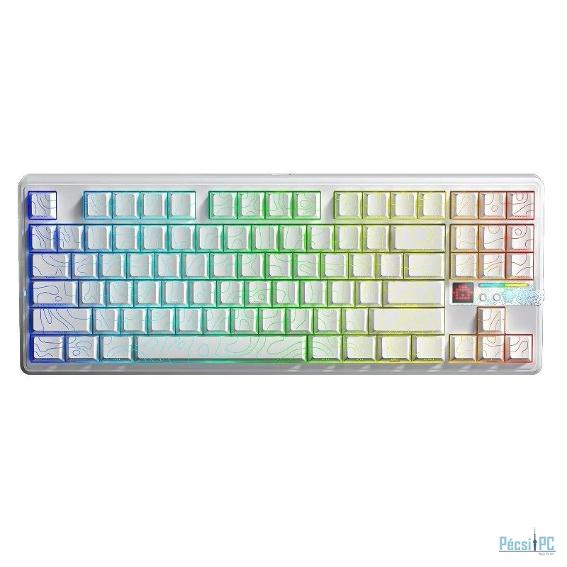 Aula F87 Pro V2 Gasket Gaming Wireless Bluetooth Mechanical Keyboard White/Blue US