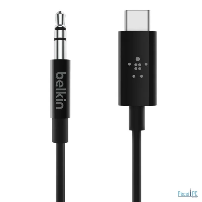 Belkin RockStar 3.5mm Audio Cable with USB-C Connector 0,91m Black