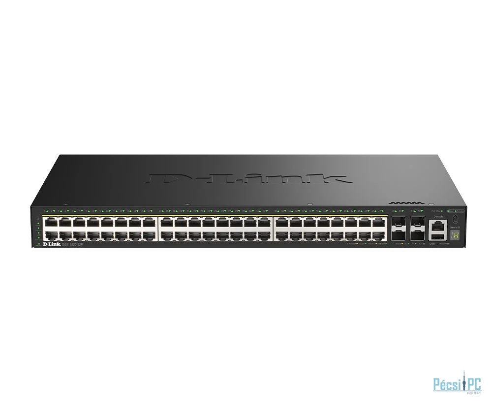 D-Link DGS-1530-52P/E 48-Port Gigabit Stackable Smart Managed PoE Switch