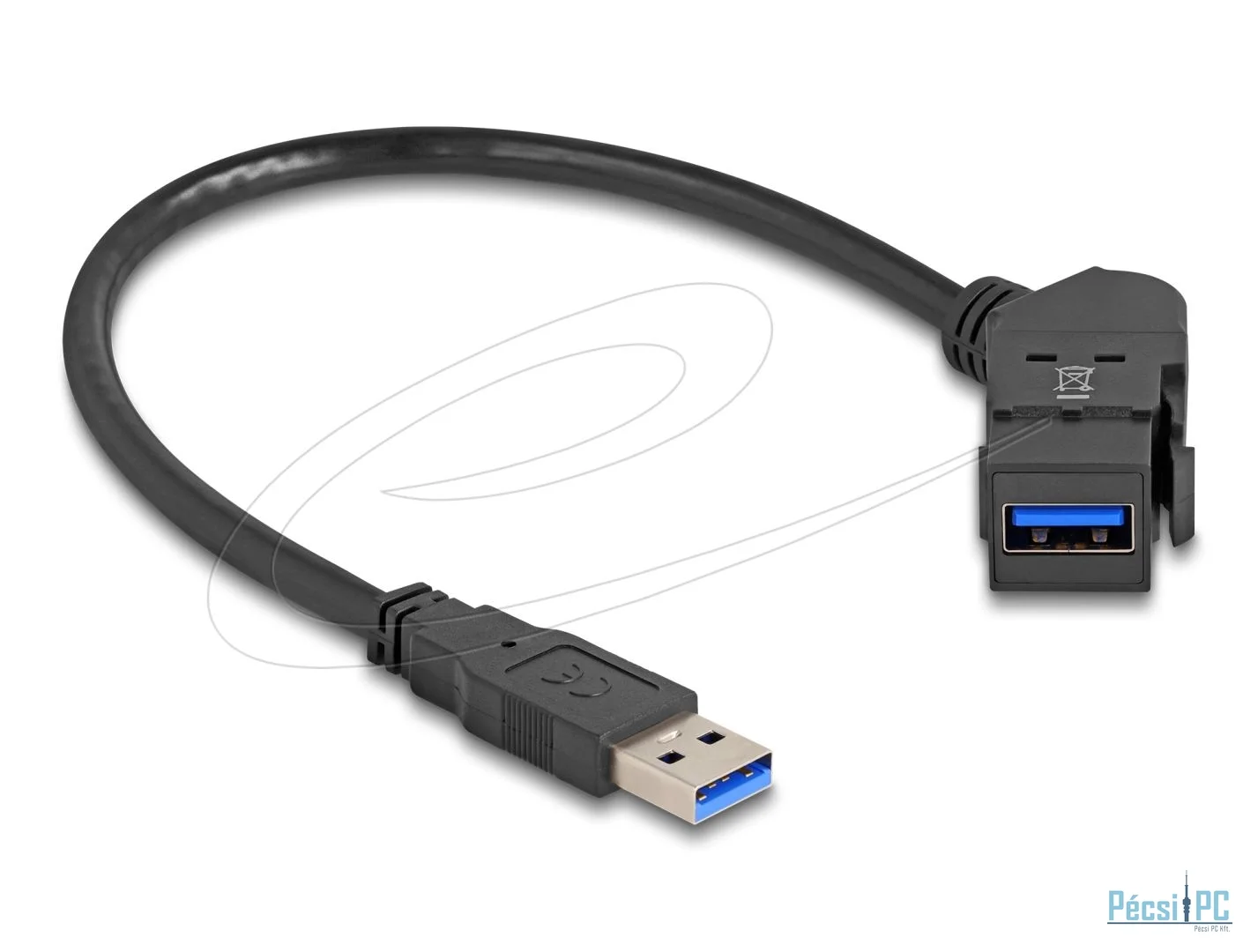 DeLock USB 3.0 A to USB 3.0 A Cable 0,3m Black