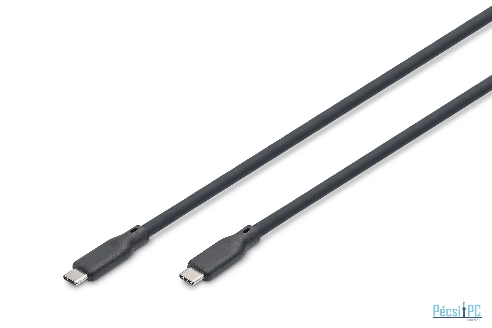 Digitus USB Silicone connection USB-C - USB-C cable 1m Black
