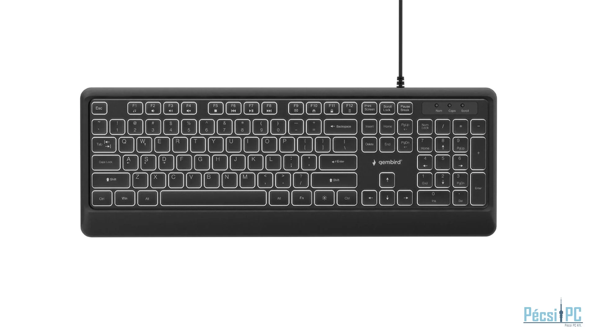 Gembird KB-UML-04 Slim Wired Backlight Keyboard Black US
