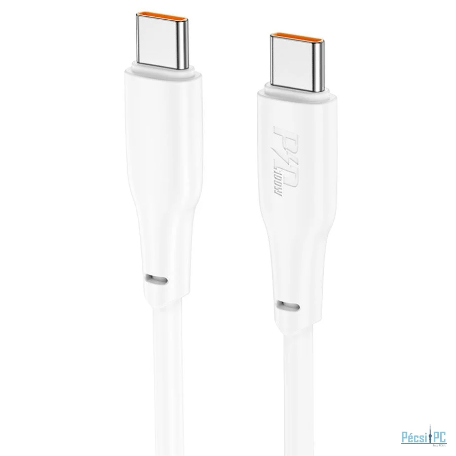 Hoco X93 Force 60W USB-C to USB-C charging data cable 1m White