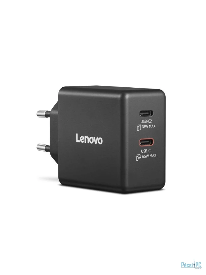 Lenovo Dual USB-C 65W GaN Charger Black